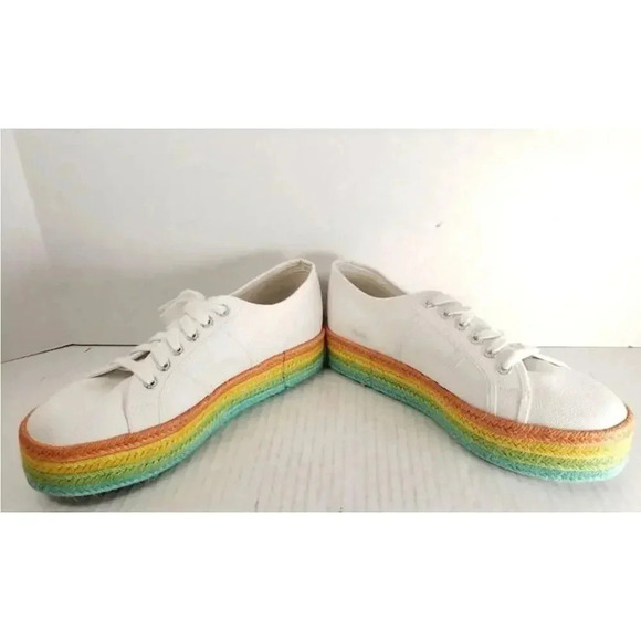 Superga Platform Rainbow Sneakers Unisex Men's 8 Women's‎ 9.5 - Picture 4 of 16